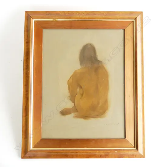 CHARLES ROSE, FEMALE NUDE, OIL ON BOARD, SIGNED, 450 X 340mm
