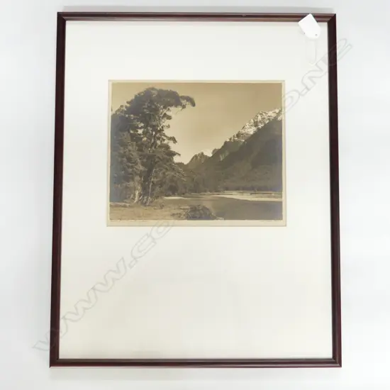 GEORGE CHANCE VINTAGE PHOTO 'EGLINGTON VALLEY. MILFORD SOUND ROAD' SIGNED 220 X 265mm labelled verso