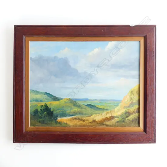 RIX CARLTON, LANDSCAPE, SIGNED, OIL ON BOARD, 265 X 340mm