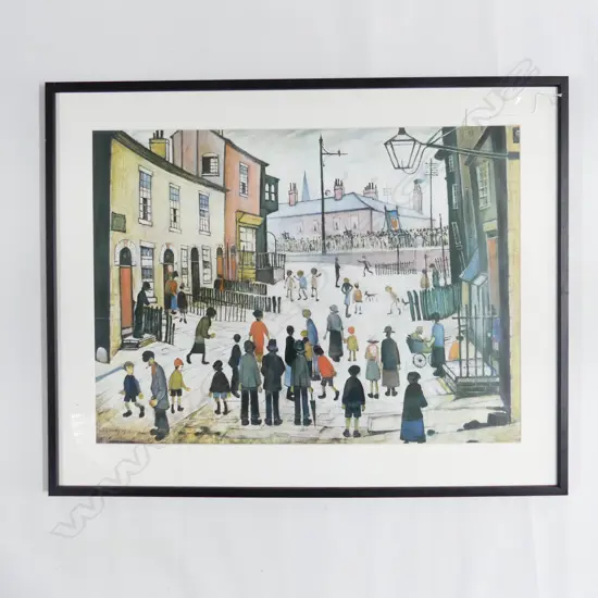 L. S. LOWRY PRINT 'A PROCESSION' 445x605mm