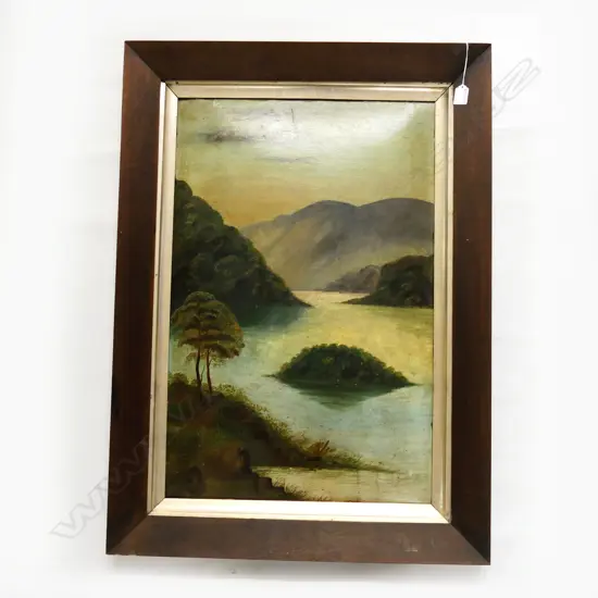 LG COLONIAL LANDSCAPE, ARTIST UNKNOWN, OIL ON BOARD 750x485mm