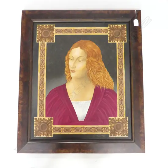 CANDI DENTICE RENAISSANCE STYLE PORTRAIT, OIL ON CANVAS, 600x495mm