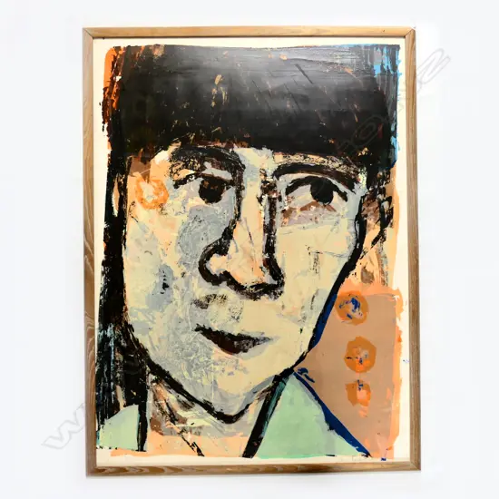 LG SIGNED PORTRAIT 'ANNA BABES' MIXED MEDIA 3/6 1130x830mm