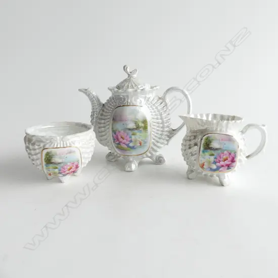 3 PCE CZECH LUSTRE TEA SET H.140mm