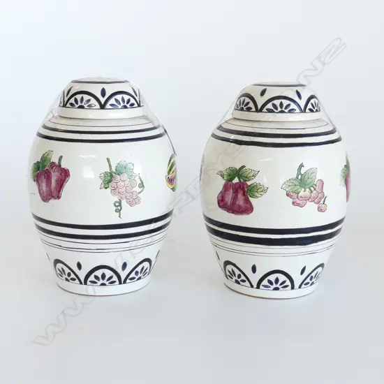 PR MAJOLICA LIDDED JARS H210MM