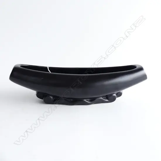 BLACK CROWN LYNN TROUGH VASE #108 W.290mm