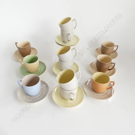 11 ASST BRANKSOME DEMITASSE CUPS AND SAUCERS