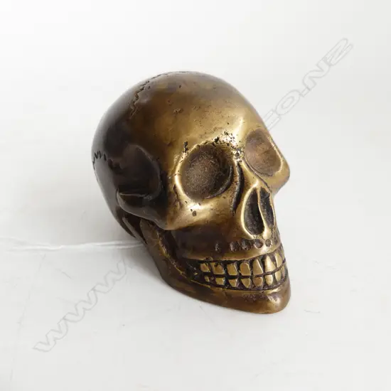 BRONZE HUMAN SKULL H50MM