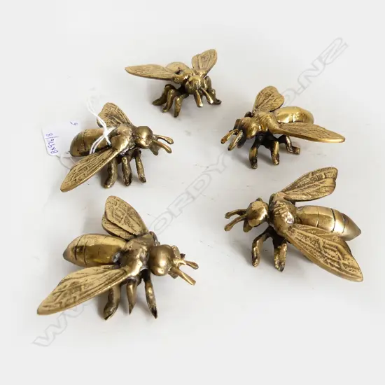 5 BRONZE BEES L65MM