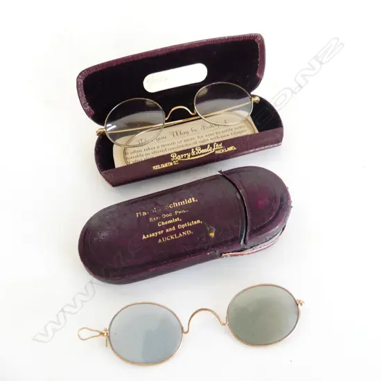 2 PRS OLD SPECTACLES IN CASES