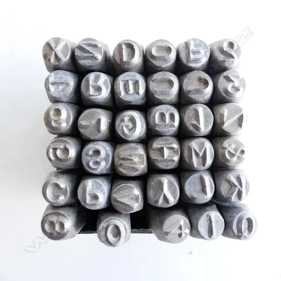 CASED STEEL PUNCH SET ALPHABET & NUMERALS
