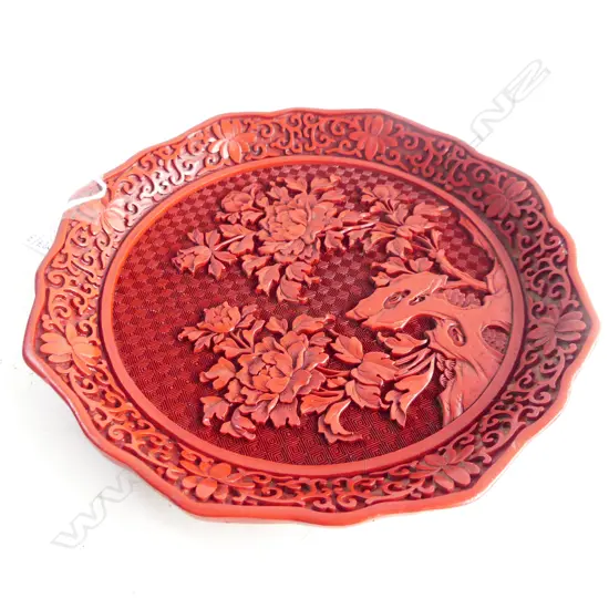 CINNABAR PLATE 235mm dia