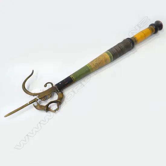 ANTIQUE INDIAN MAHOUT TOOL (CHERU KOL) ELEPHANT PROD WITH HOOK, L. 490mm