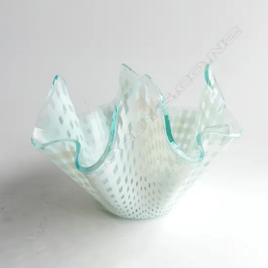 CHANCE BROTHERS HANDKERCHIEF GLASS VASE