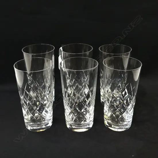 SIX CRYSTAL HIGH BALL GLASSES H. 135mm