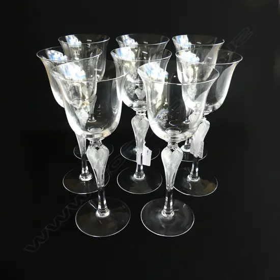 A set of 8 Carl Fabergé 'Pavlova' crystal wine glasses...