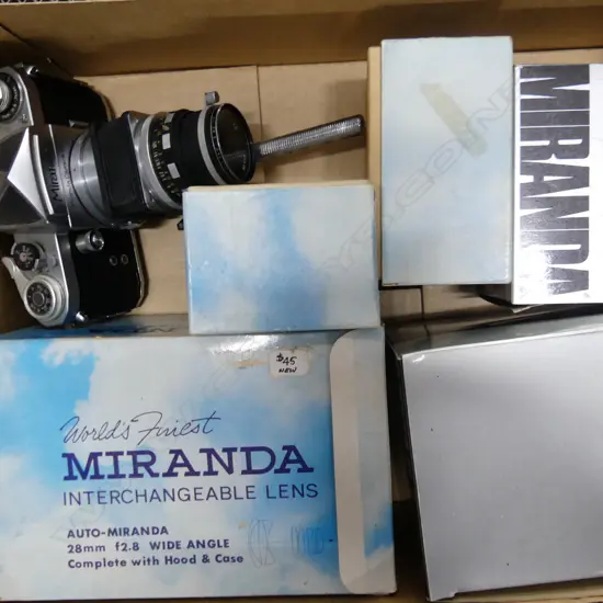 TRAY MIRANDA VINTAGE CAMERA & ACCSESSORIES
