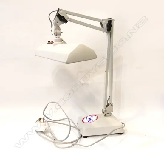 OLD LIGHT GREY ANGELPOISE DESK LAMP, ESSO STICKER ON BASE