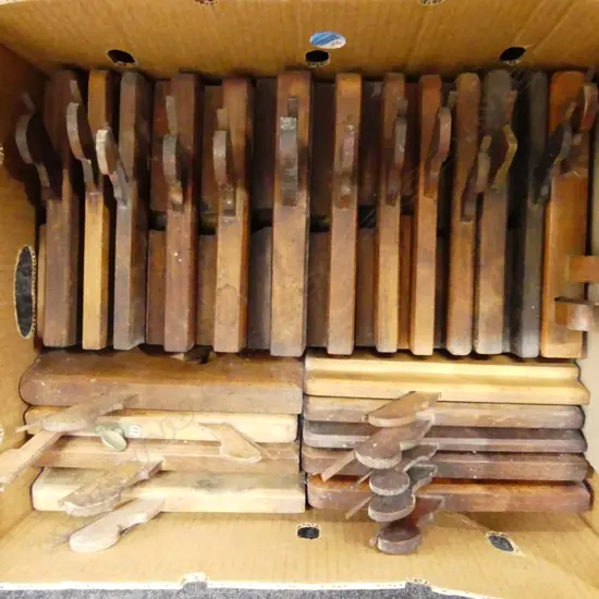 BOX LOT ASST. WOODEN MOULDING PLANES