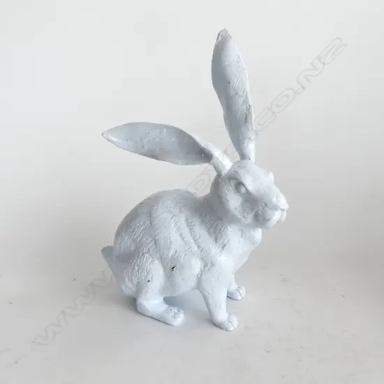 RESIN STANDING HARE WHITE H330MM
