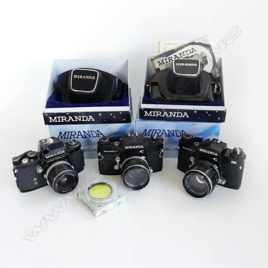 TRAY OF MIRANDA CAMERAS & ACCSESSORIES