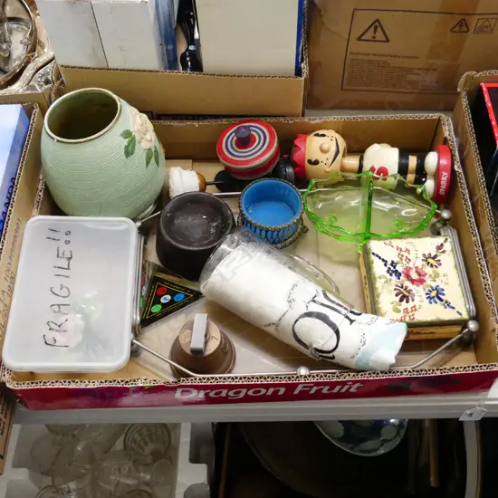 BOX LOT ASST. CERAMICS, ETC