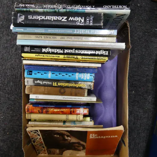 BOX LOT BOOKS; NZ / MAORI INTEREST