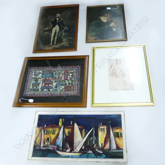 PRINT LORD NELSON L560MM W400MM 2 ARTWORKS & 2 OTHER PRINTS