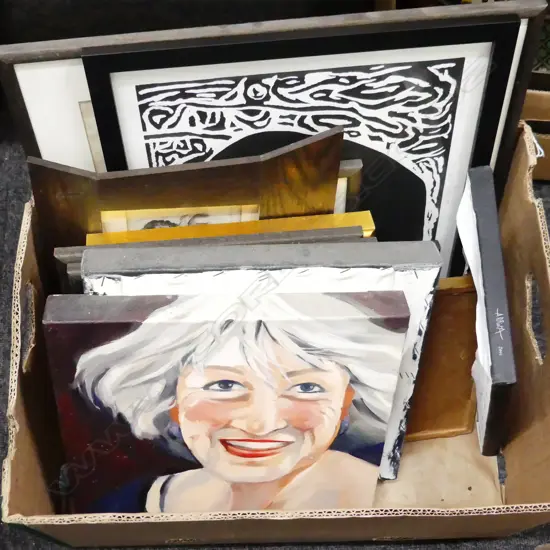 BOX LOT ASST. ARTWORKS