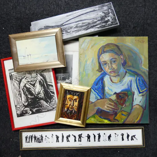 BOX LOT ASST. ARTWORKS