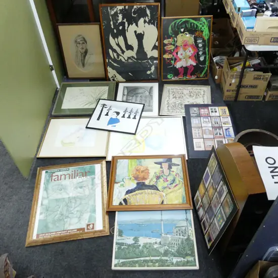 BOX LOT ASST. ARTWORKS