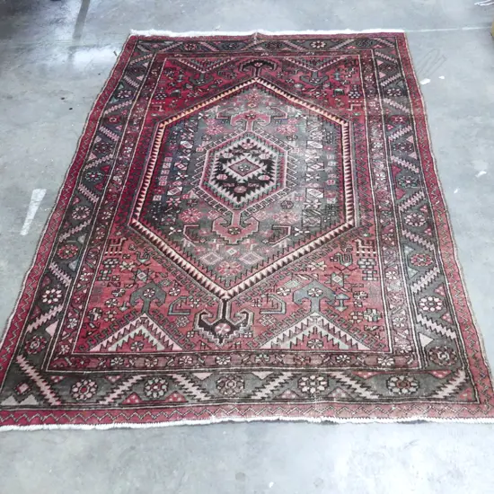 HAND KNOTTED WOOL PILE RUG 1950x1350mm