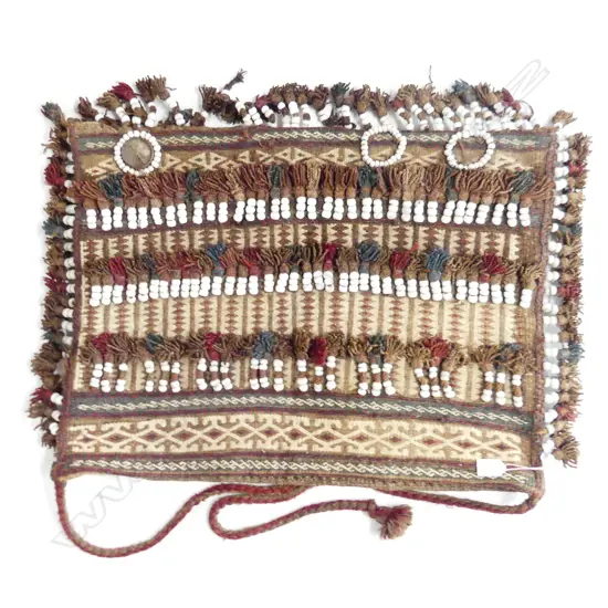 LG TRIBAL SALT BAG w. WHITE BEAD DETAIL 750x570mm