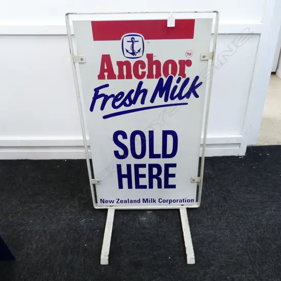  VINTAGE METAL ANCHOR MILK SIDEWALK SIGN H860MM