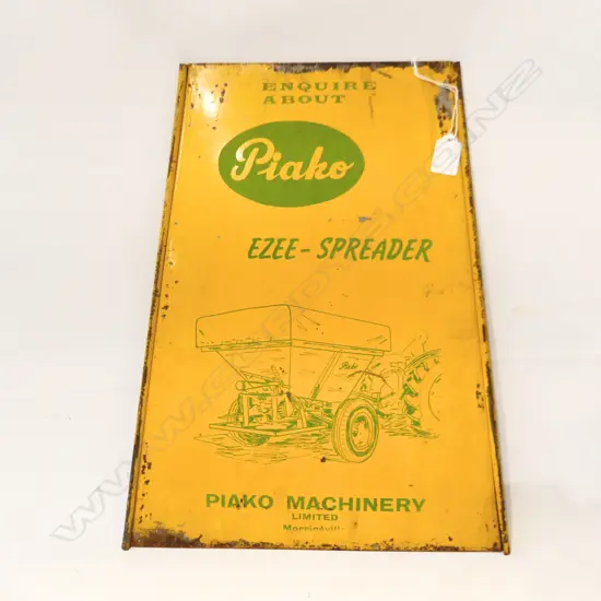VINTAGE PIAKO FARMING MACHINERY SIGNAGE H470MM