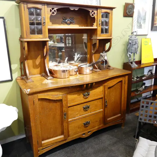 ARTS & CRAFTS OAK DRESSER 1445x540x1760mm