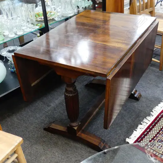 DROP SIDE DINING TABLE 910x665x700mm