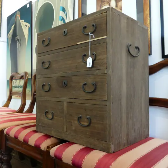 OLD JAPANESE UTILITY CABINET 5 drawer H.480mm