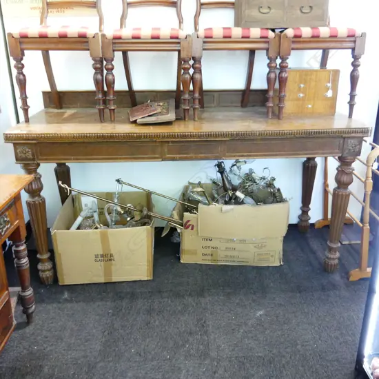 LG ENGLISH MAHOGANY HALL TABLE C.1880 1835x680x1030mm