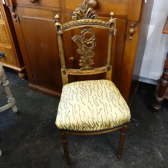 VINTAGE GILDED SIDE CHAIR H.940mm