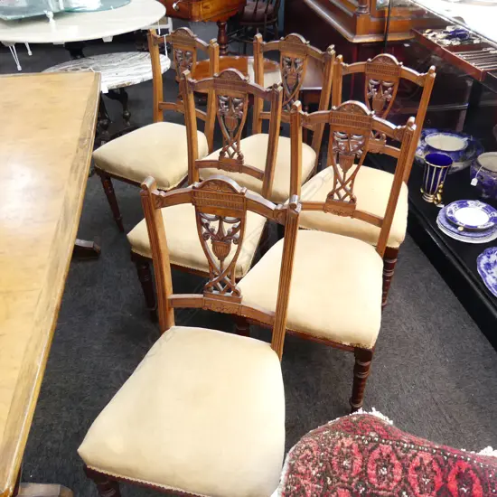 6 EDWARDIAN DINING CHAIRS