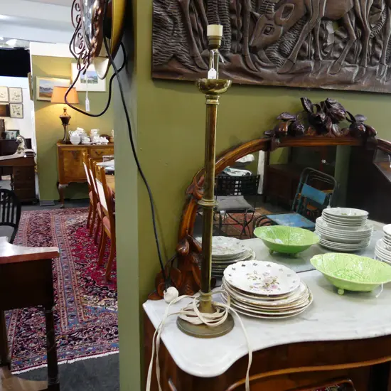 TALL BRASS LAMP NO SHADE H.710mm