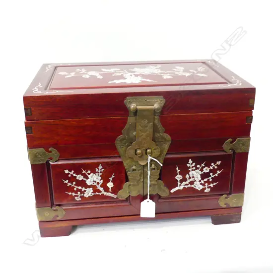 MoP INLAID WOODEN JEWELLERY CASE  H260X350MM