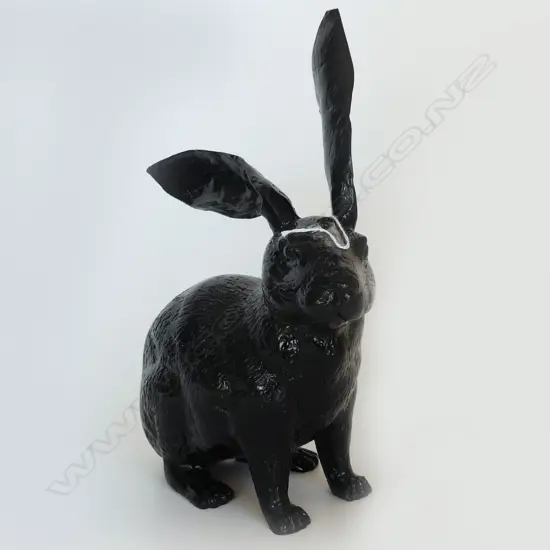 RESIN STANDING HARE H330MM BLACK