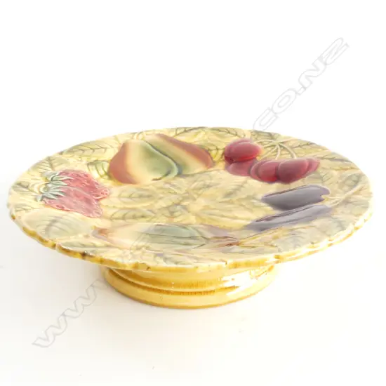 SARREGUEMINES MAJOLICA COMPORT 235mm dia