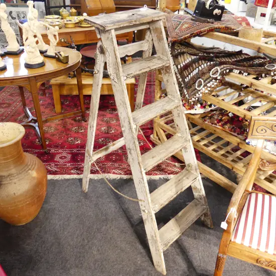 VINTAGE WOODEN 'PIONEER' LADDER H.1230mm