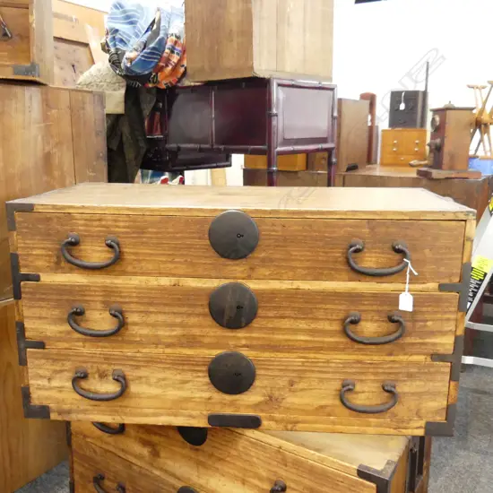 1890’S KIMONO CHEST 2 SECTIONS H910 W910 D400MM 6 drawer