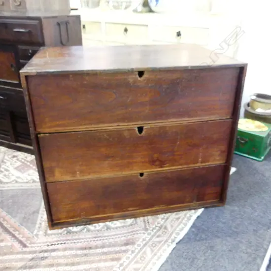 19thC JAPANESE BESPOKE PAULOWNIA WOOD 3 DRAWER UTILITY CHEST  FUMIGATED UPON ARRIVAL IN 2004  WD960 D620mm H.790mm