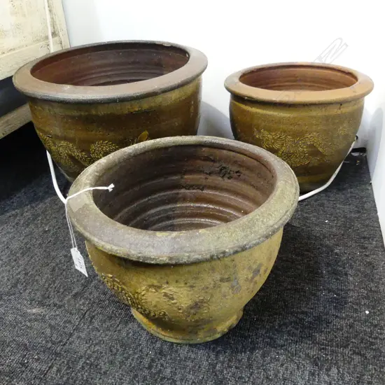 3 DRAGON POTS 330mm dia