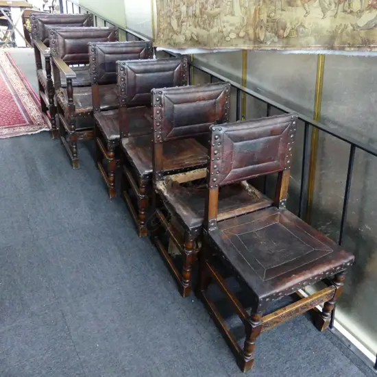 6 LEATHER CHAIRS - FAULTS